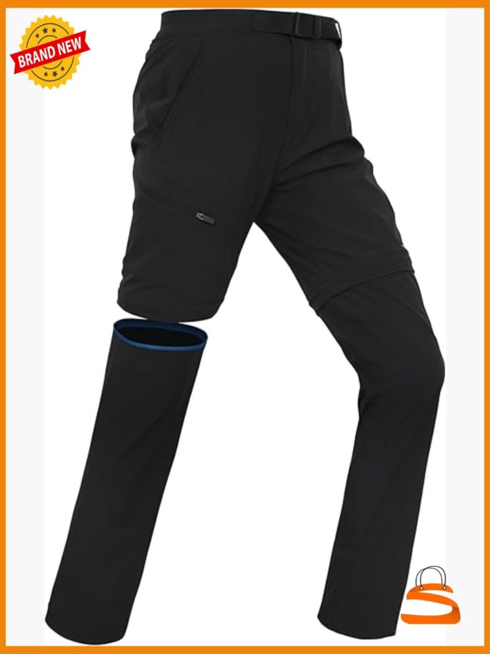 Convertible Hiking Pants Quick Dry Stretch Cargo Zip-Off Outdoor